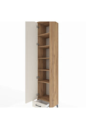 Hyperion Dolap 6 Raflı Tek Çekmeceli Tek Kapaklı 44x44x243 Çam-Aytaşı