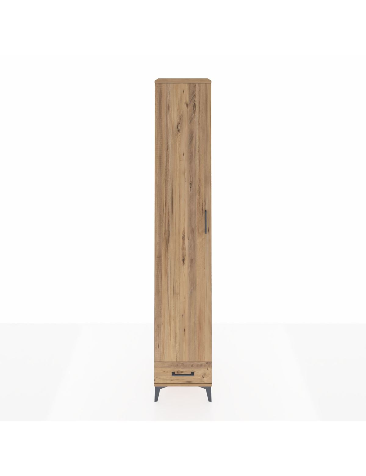 Hyperion Dolap 6 Raflı Tek Çekmeceli Tek Kapaklı 44x44x243 Çam-Çam