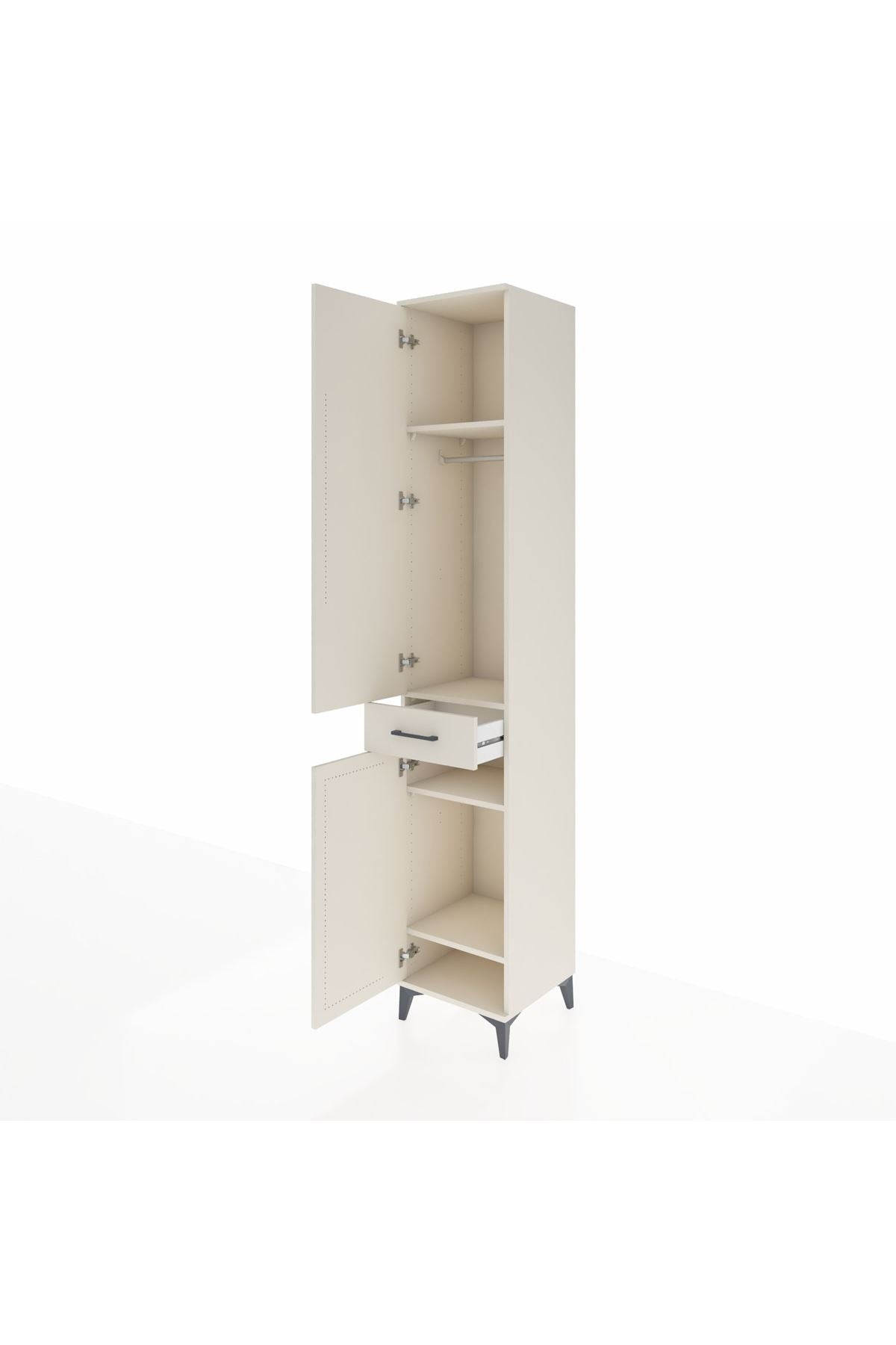 Hyperion Dolap 4 Raflı Tek Çekmeceli Tek Askılı 44x44x243 Aytaşı-Aytaşı