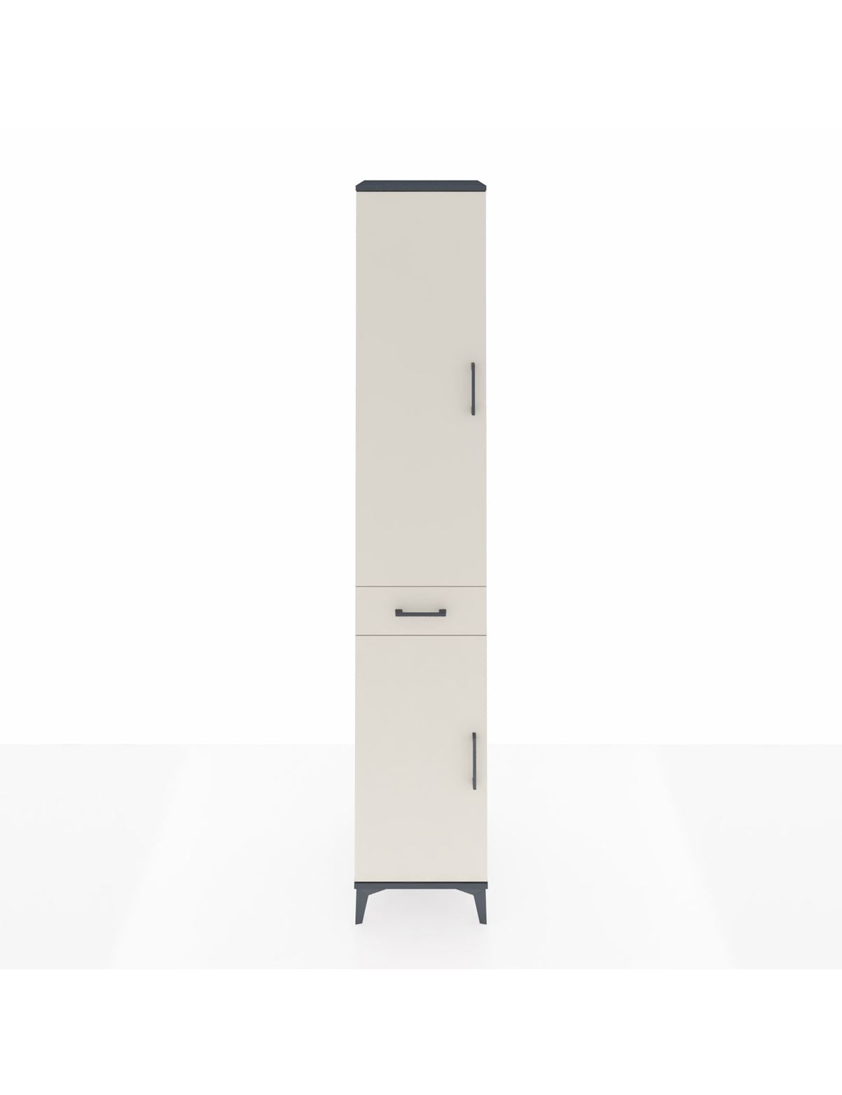 Hyperion Dolap 4 Raflı Tek Çekmeceli Tek Askılı 44x44x243 Antrasit-Aytaşı