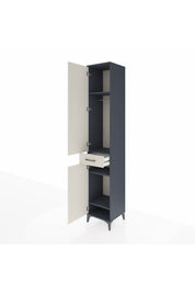 Hyperion Dolap 4 Raflı Tek Çekmeceli Tek Askılı 44x44x243 Antrasit-Aytaşı