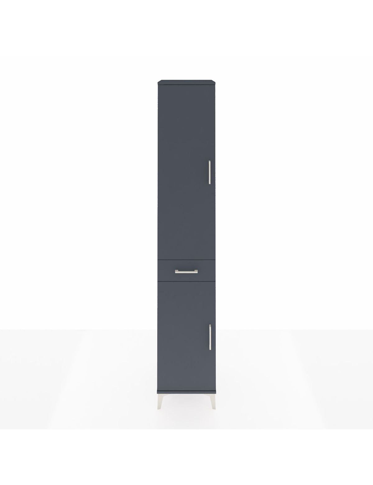 Hyperion Dolap 4 Raflı Tek Çekmeceli Tek Askılı 44x44x243 Antrasit-Antrasit