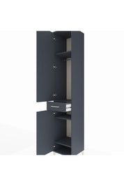 Hyperion Dolap 4 Raflı Tek Çekmeceli Tek Askılı 44x44x243 Antrasit-Antrasit