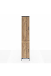 Hyperion Dolap 4 Raflı Tek Çekmeceli Tek Askılı 44x44x243 Antrasit-Çam