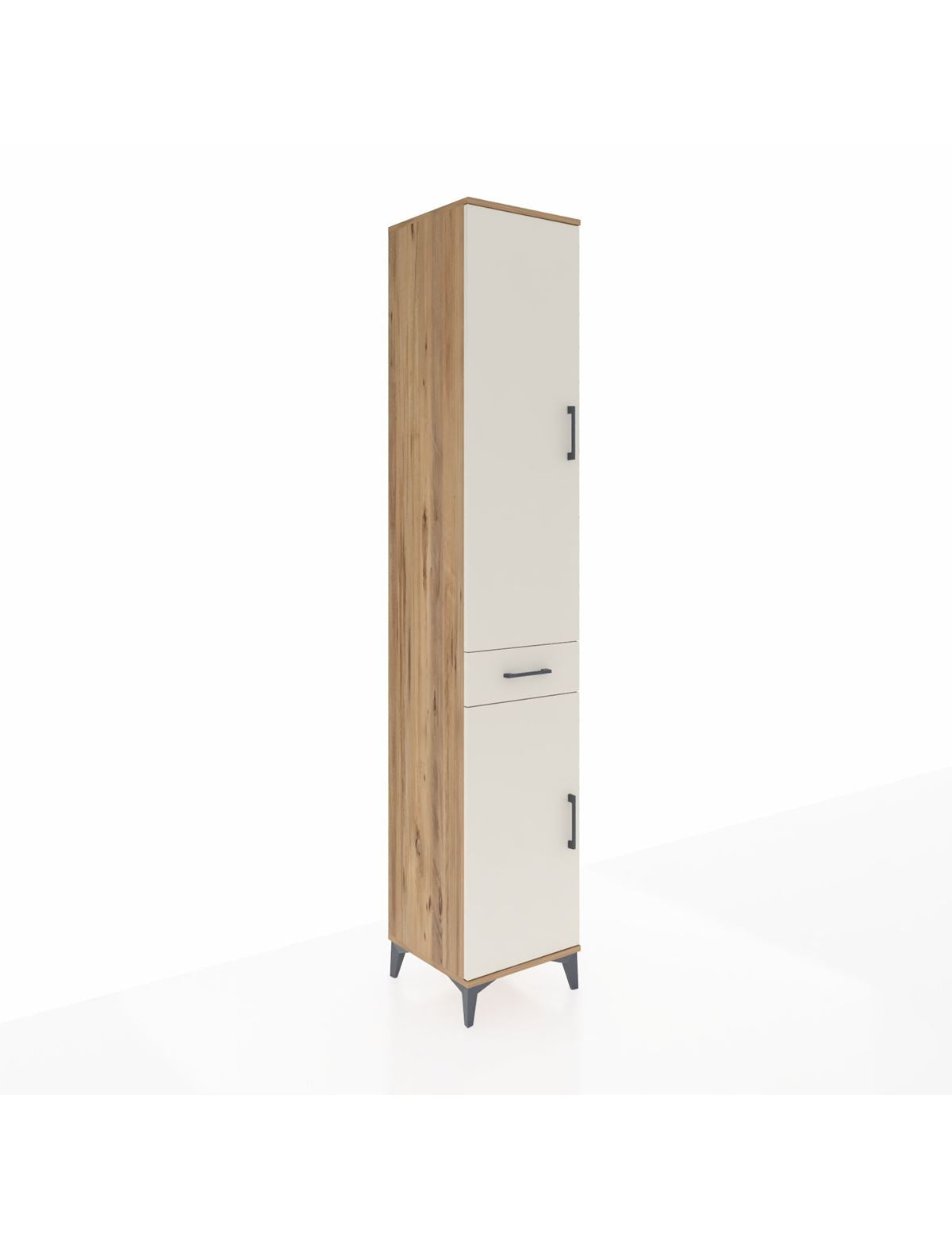 Hyperion Dolap 4 Raflı Tek Çekmeceli Tek Askılı 44x44x243 Çam-Aytaşı