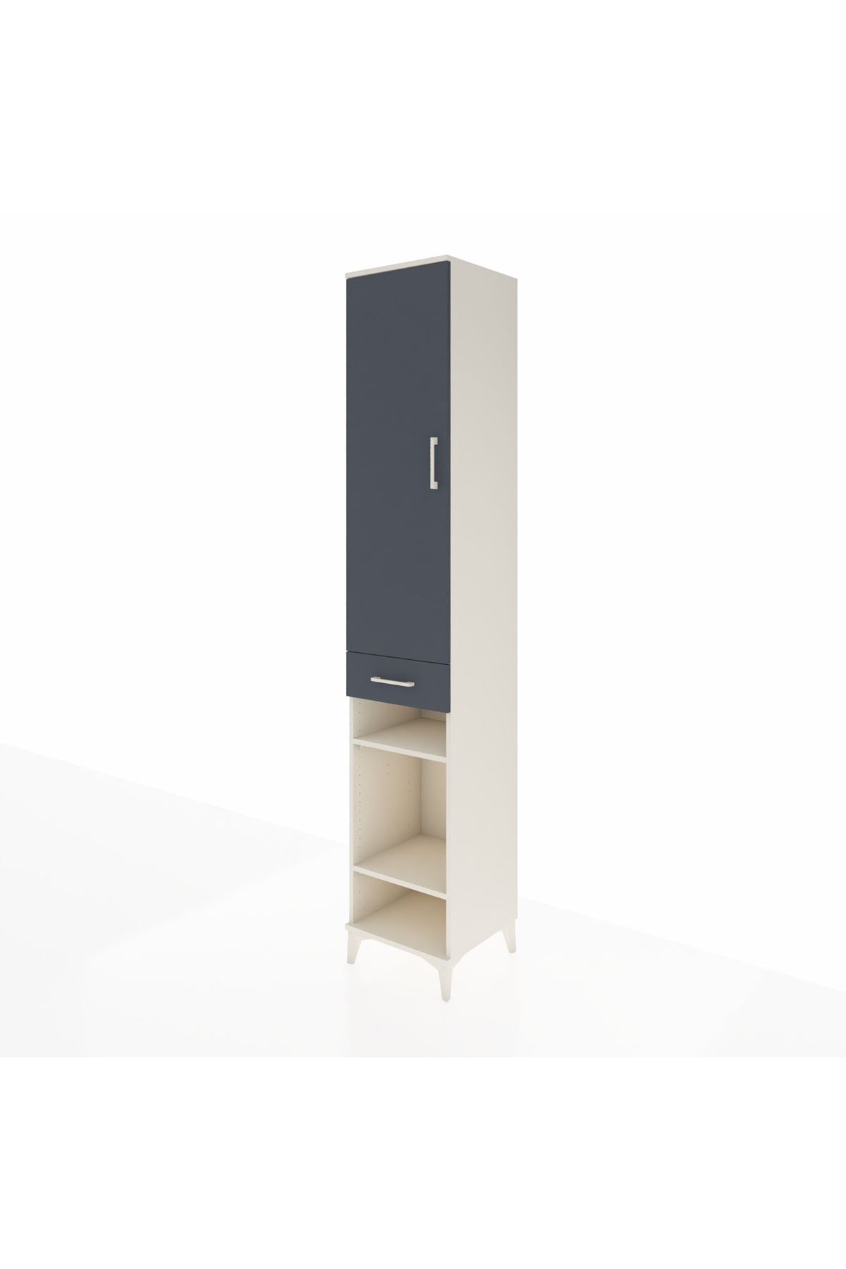 Hyperion Dolap 4 Raflı Tek Çekmeceli Tek Askılı 44x44x243 Aytaşı-Antrasit