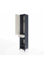 Hyperion Dolap 4 Raflı Tek Çekmeceli Tek Askılı 44x44x243 Antrasit-Aytaşı