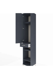 Hyperion Dolap 4 Raflı Tek Çekmeceli Tek Askılı 44x44x243 Antrasit-Antrasit