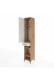 Hyperion Dolap 4 Raflı Tek Çekmeceli Tek Askılı 44x44x243 Çam-Aytaşı