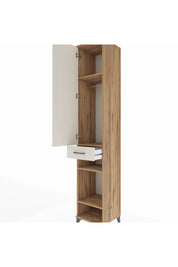 Hyperion Dolap 4 Raflı Tek Çekmeceli Tek Askılı 44x44x243 Çam-Aytaşı