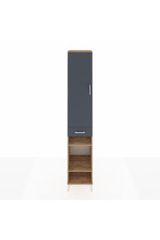 Hyperion Dolap 4 Raflı Tek Çekmeceli Tek Askılı 44x44x243 Çam-Antrasit