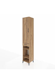 Hyperion Dolap 4 Raflı Tek Çekmeceli Tek Askılı 44x44x243 Çam-Çam