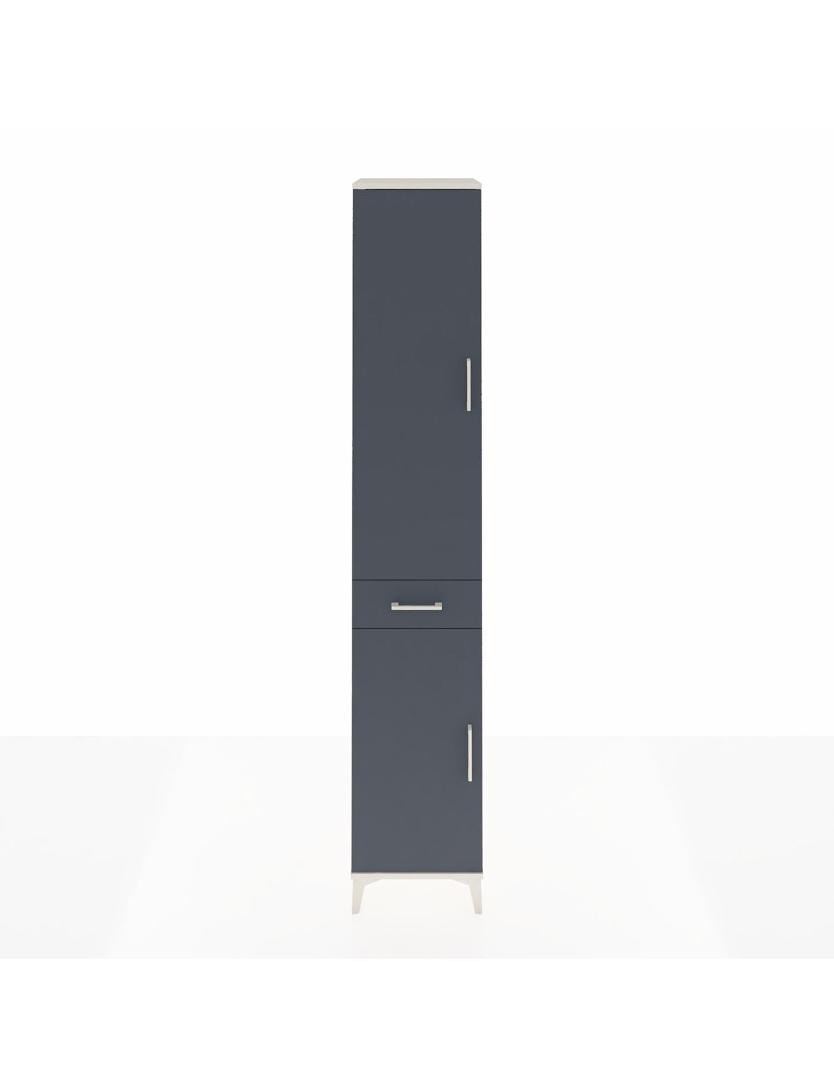 Hyperion Dolap 6 Raflı Tek Çekmeceli 2 Kapaklı 44x44x243 Aytaşı-Antrasit