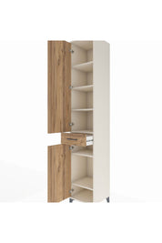 Hyperion Dolap 6 Raflı Tek Çekmeceli 2 Kapaklı 44x44x243 Aytaşı-Çam