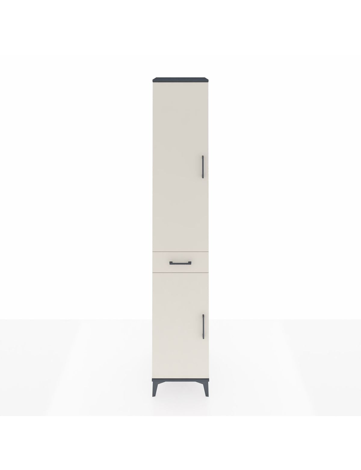 Hyperion Dolap 6 Raflı Tek Çekmeceli 2 Kapaklı 44x44x243 Antrasit-Aytaşı