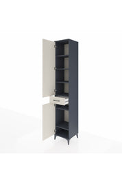 Hyperion Dolap 6 Raflı Tek Çekmeceli 2 Kapaklı 44x44x243 Antrasit-Aytaşı