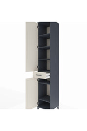 Hyperion Dolap 6 Raflı Tek Çekmeceli 2 Kapaklı 44x44x243 Antrasit-Aytaşı