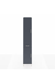 Hyperion Dolap 6 Raflı Tek Çekmeceli 2 Kapaklı 44x44x243 Antrasit-Antrasit