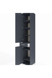 Hyperion Dolap 6 Raflı Tek Çekmeceli 2 Kapaklı 44x44x243 Antrasit-Antrasit