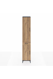 Hyperion Dolap 6 Raflı Tek Çekmeceli 2 Kapaklı 44x44x243 Antrasit-Çam