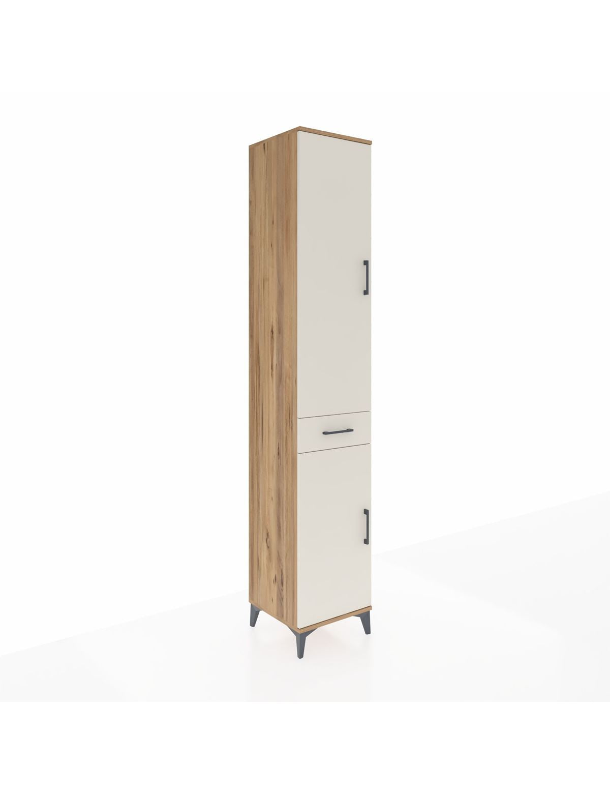 Hyperion Dolap 6 Raflı Tek Çekmeceli 2 Kapaklı 44x44x243 Çam-Aytaşı