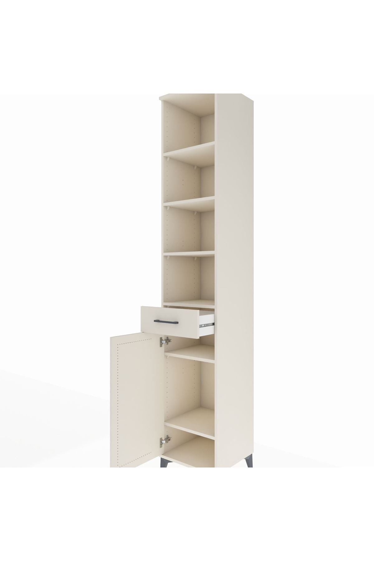 Hyperion Dolap 6 Raflı Tek Çekmeceli Tek Kapaklı 44x44x243 Aytaşı-Aytaşı