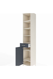 Hyperion Dolap 6 Raflı Tek Çekmeceli Tek Kapaklı 44x44x243 Aytaşı-Antrasit