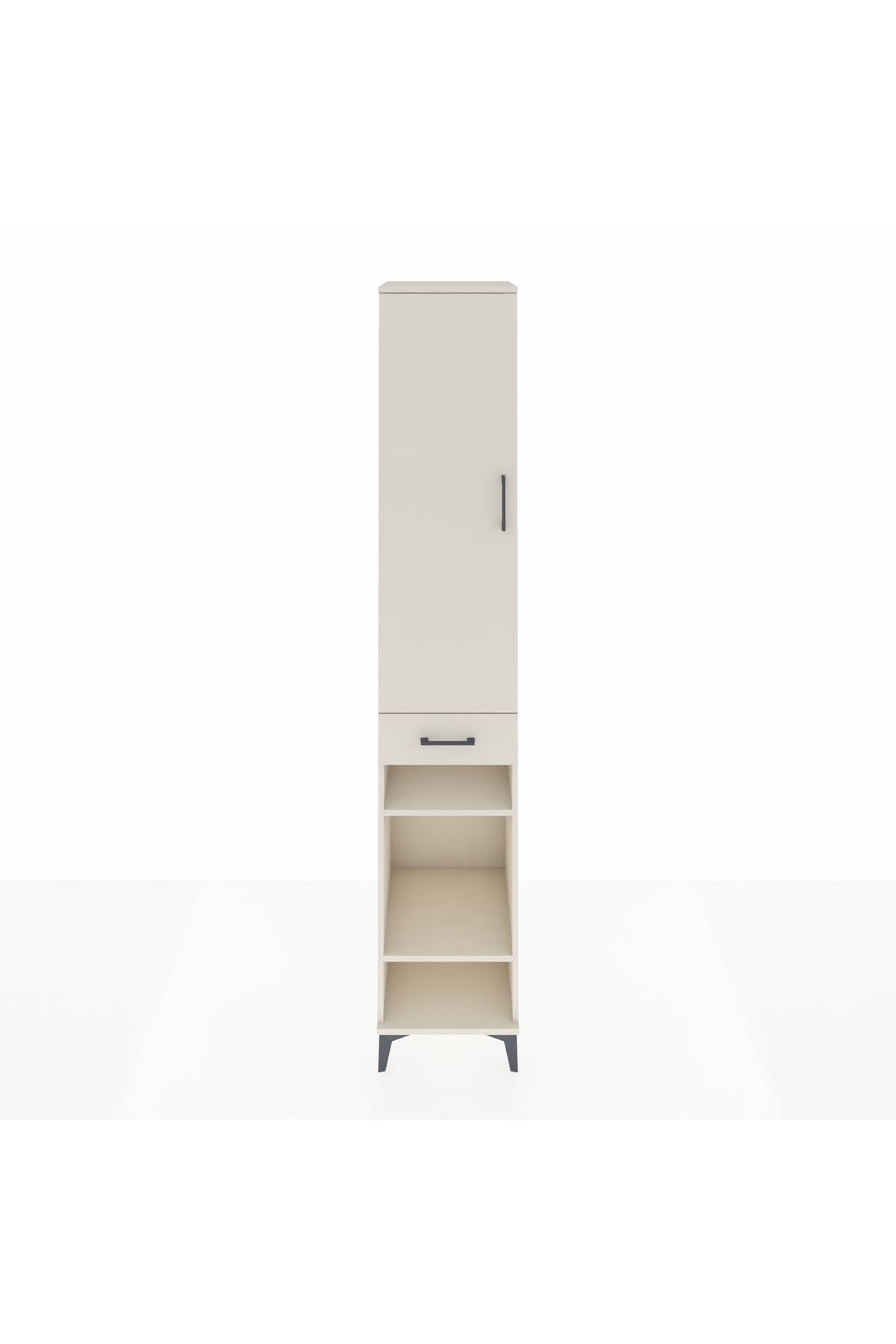 Hyperion Dolap 6 Raflı Tek Çekmeceli Tek Kapaklı 44x44x243 Aytaşı-Aytaşı