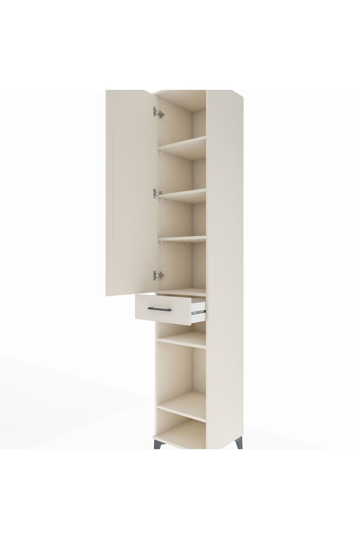 Hyperion Dolap 6 Raflı Tek Çekmeceli Tek Kapaklı 44x44x243 Aytaşı-Aytaşı