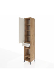 Hyperion Dolap 6 Raflı Tek Çekmeceli Tek Kapaklı 44x44x243 Çam-Aytaşı