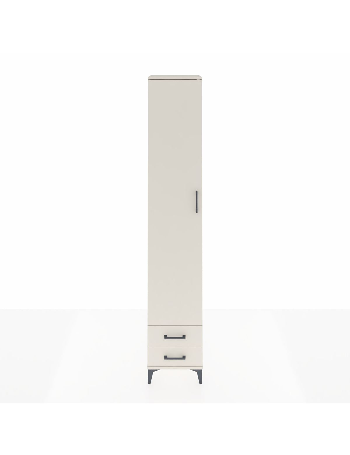 Hyperion Dolap 4 Raflı 2 Çekmeceli Tek Askılı 44x44x243 Aytaşı-Aytaşı