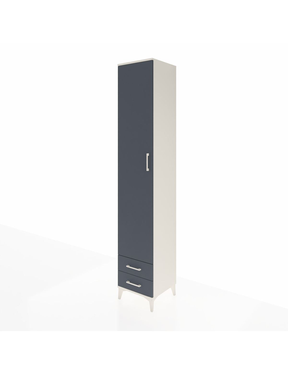 Hyperion Dolap 4 Raflı 2 Çekmeceli Tek Askılı 44x44x243 - S64M010V2B