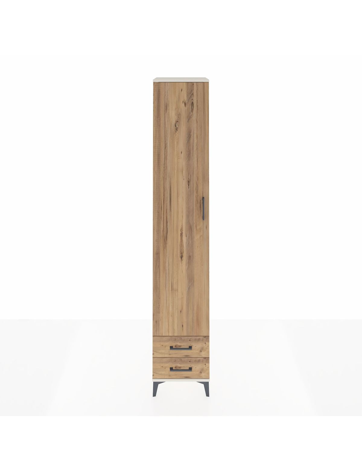 Hyperion Dolap 4 Raflı 2 Çekmeceli Tek Askılı 44x44x243 Aytaşı-Çam