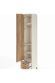 Hyperion Dolap 4 Raflı 2 Çekmeceli Tek Askılı 44x44x243 Aytaşı-Çam