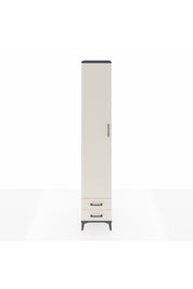 Hyperion Dolap 4 Raflı 2 Çekmeceli Tek Askılı 44x44x243 Antrasit-Aytaşı