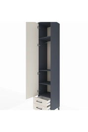 Hyperion Dolap 4 Raflı 2 Çekmeceli Tek Askılı 44x44x243 Antrasit-Aytaşı