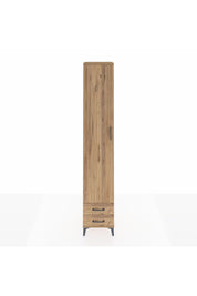 Hyperion Dolap 4 Raflı 2 Çekmeceli Tek Askılı 44x44x243 Çam-Çam