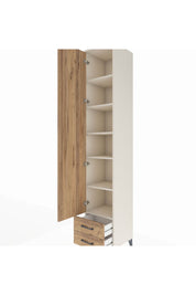 Hyperion Dolap 6 Raflı 2 Çekmeceli Tek Kapaklı 44x44x243 Aytaşı-Çam