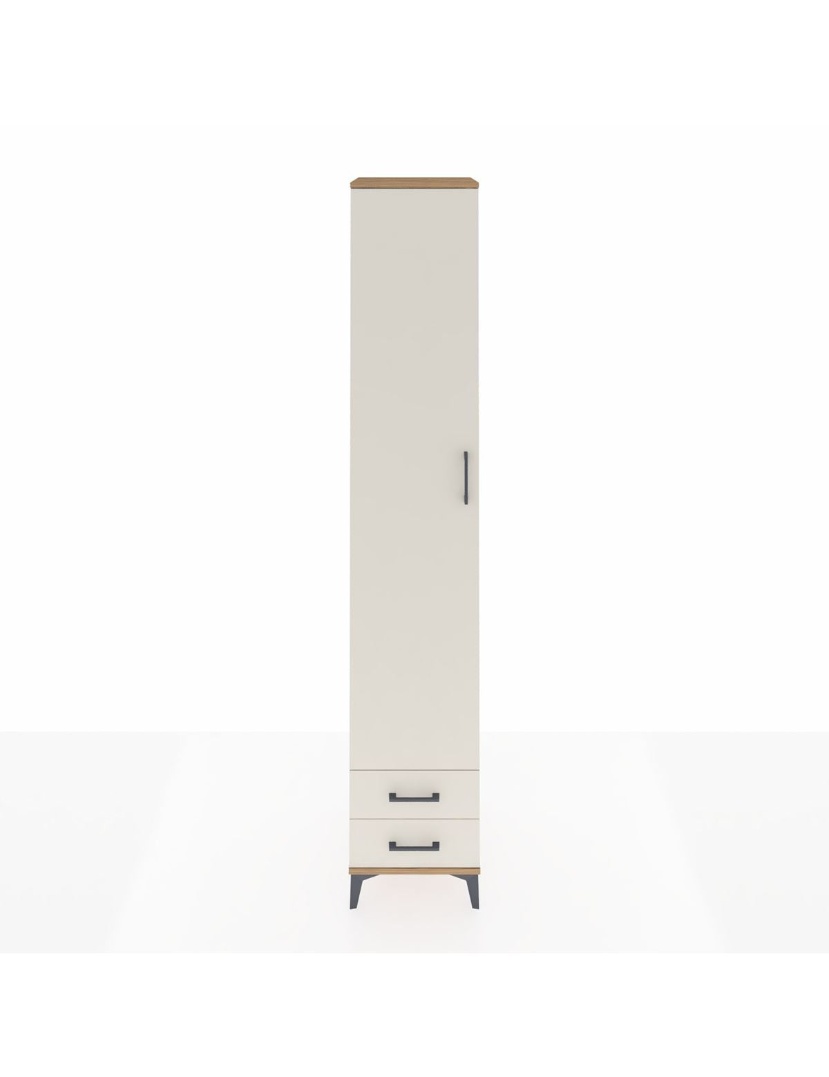 Hyperion Dolap 6 Raflı 2 Çekmeceli Tek Kapaklı 44x44x243 Çam-Aytaşı