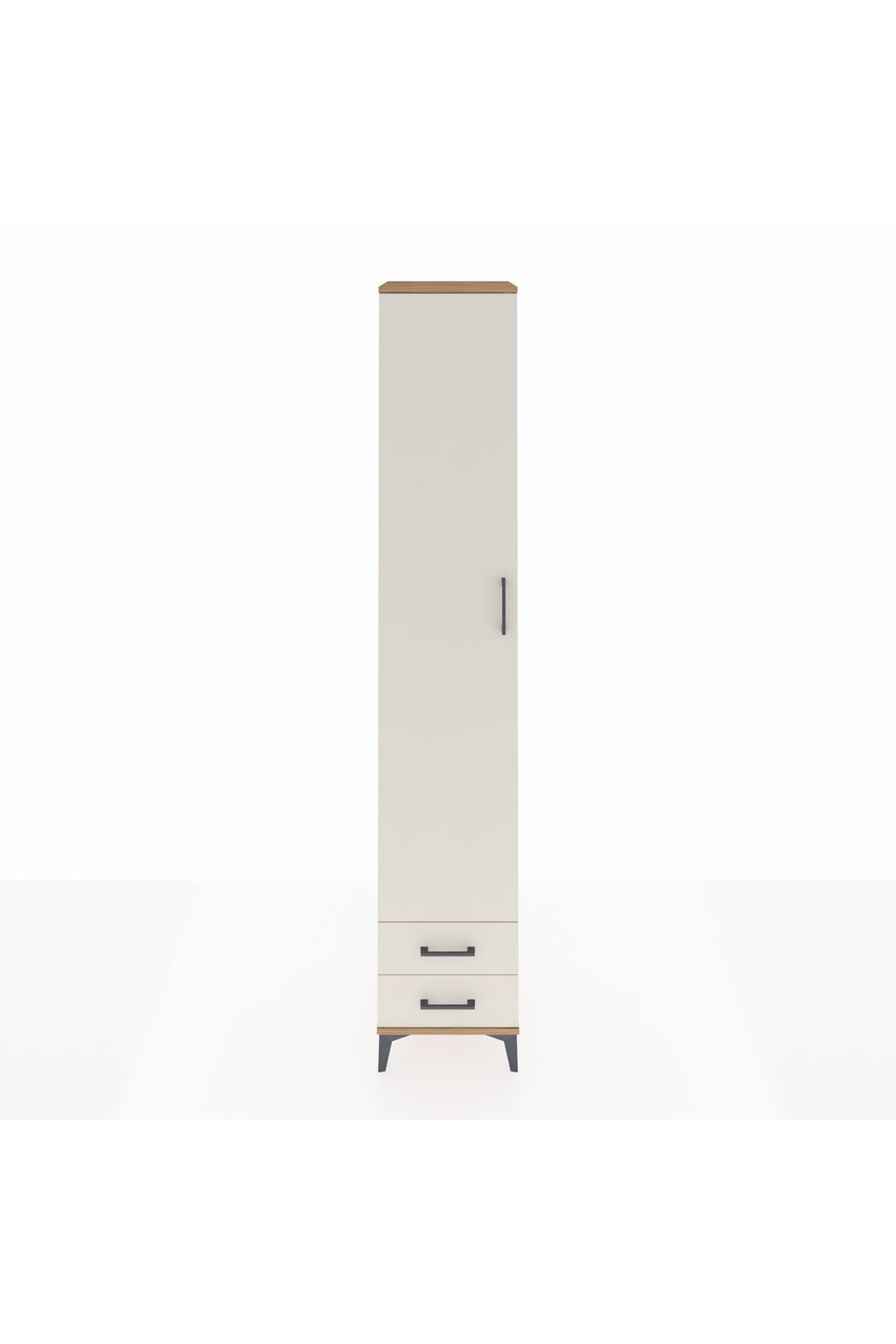 Hyperion Dolap 6 Raflı 2 Çekmeceli Tek Kapaklı 44x44x243 Çam-Aytaşı