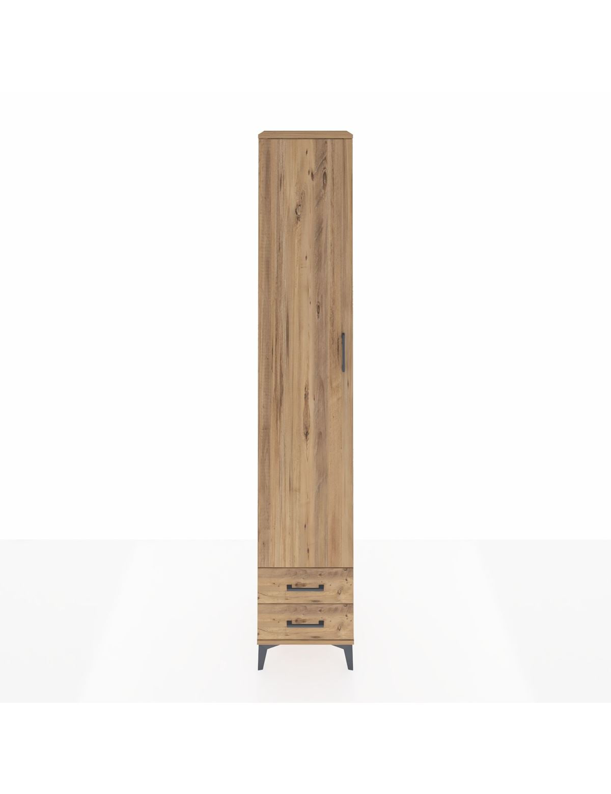 Hyperion Dolap 6 Raflı 2 Çekmeceli Tek Kapaklı 44x44x243 Çam-Çam