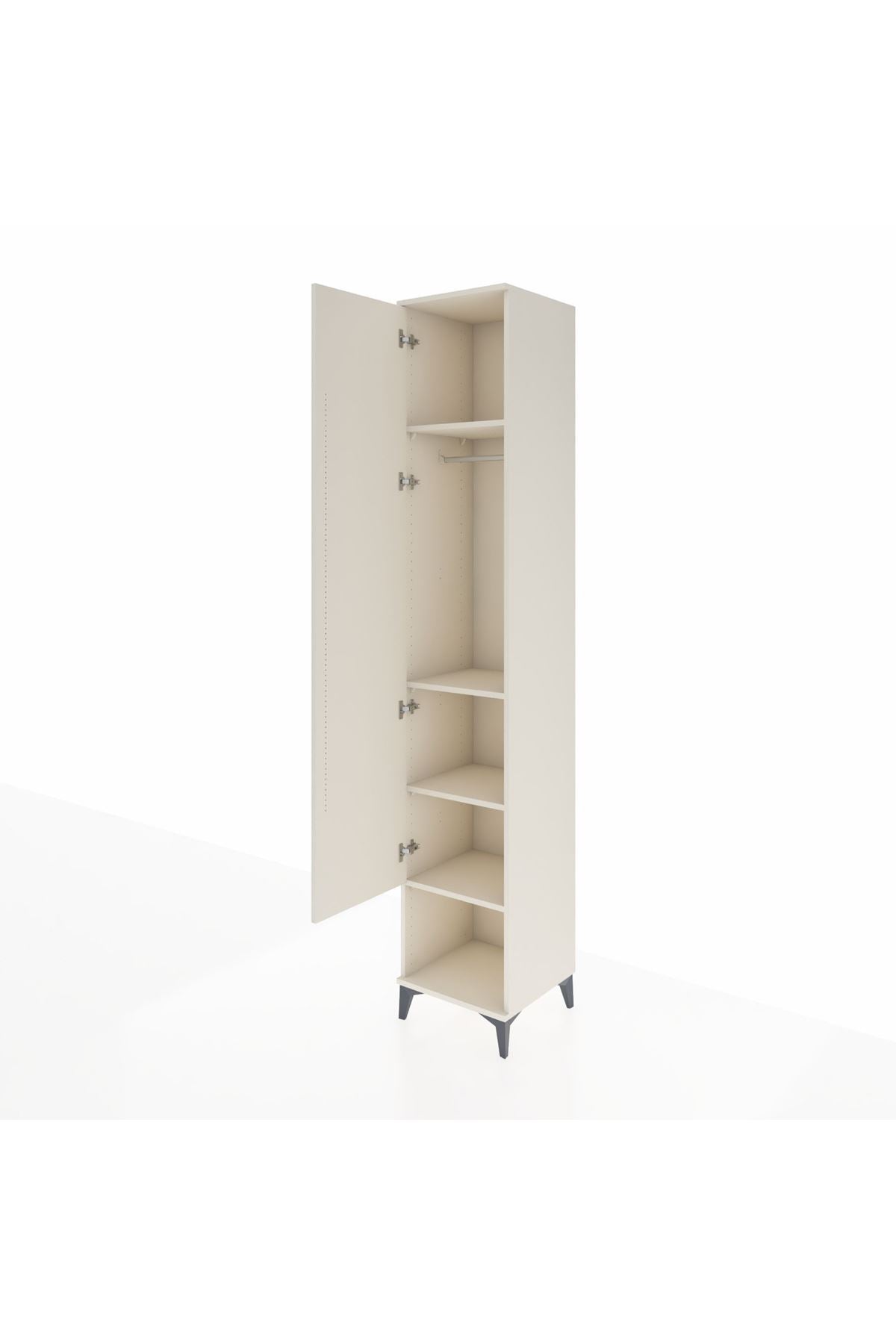 Hyperion Dolap 4 Raflı Tek Kapaklı Tek Askılı 44x44x243 Aytaşı-Aytaşı