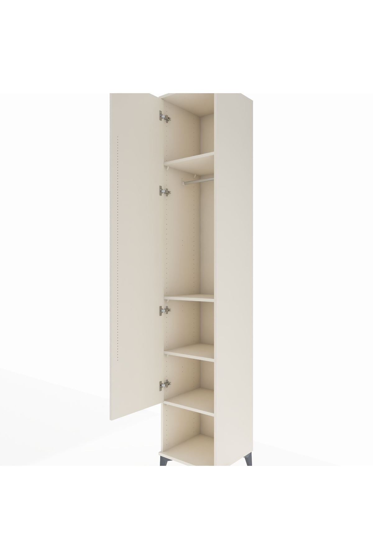 Hyperion Dolap 4 Raflı Tek Kapaklı Tek Askılı 44x44x243 Aytaşı-Aytaşı