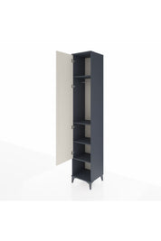 Hyperion Dolap 4 Raflı Tek Kapaklı Tek Askılı 44x44x243 Antrasit-Aytaşı