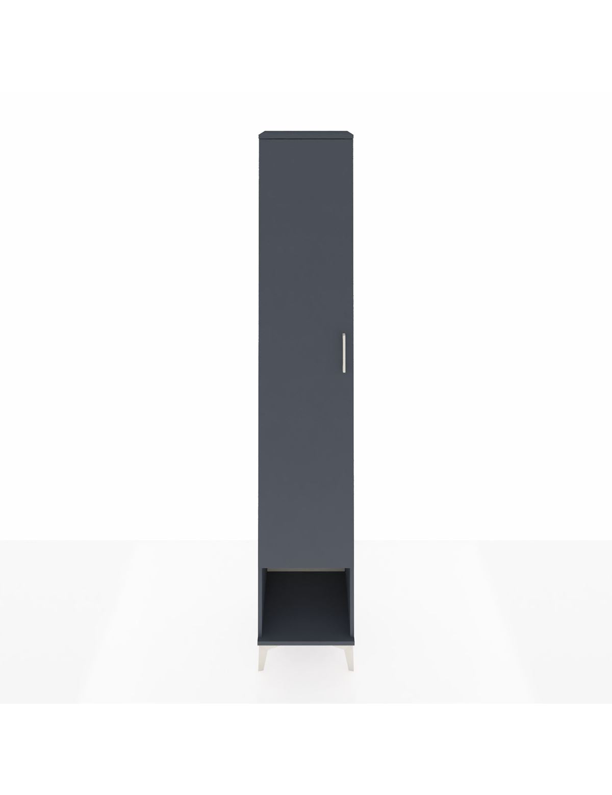 Hyperion Dolap 4 Raflı Tek Kapaklı Tek Askılı 44x44x243 Antrasit-Antrasit