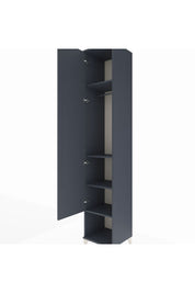 Hyperion Dolap 4 Raflı Tek Kapaklı Tek Askılı 44x44x243 Antrasit-Antrasit