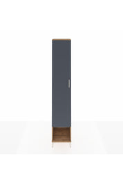 Hyperion Dolap 4 Raflı Tek Kapaklı Tek Askılı 44x44x243 Çam-Antrasit