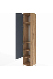 Hyperion Dolap 4 Raflı Tek Kapaklı Tek Askılı 44x44x243 Çam-Antrasit