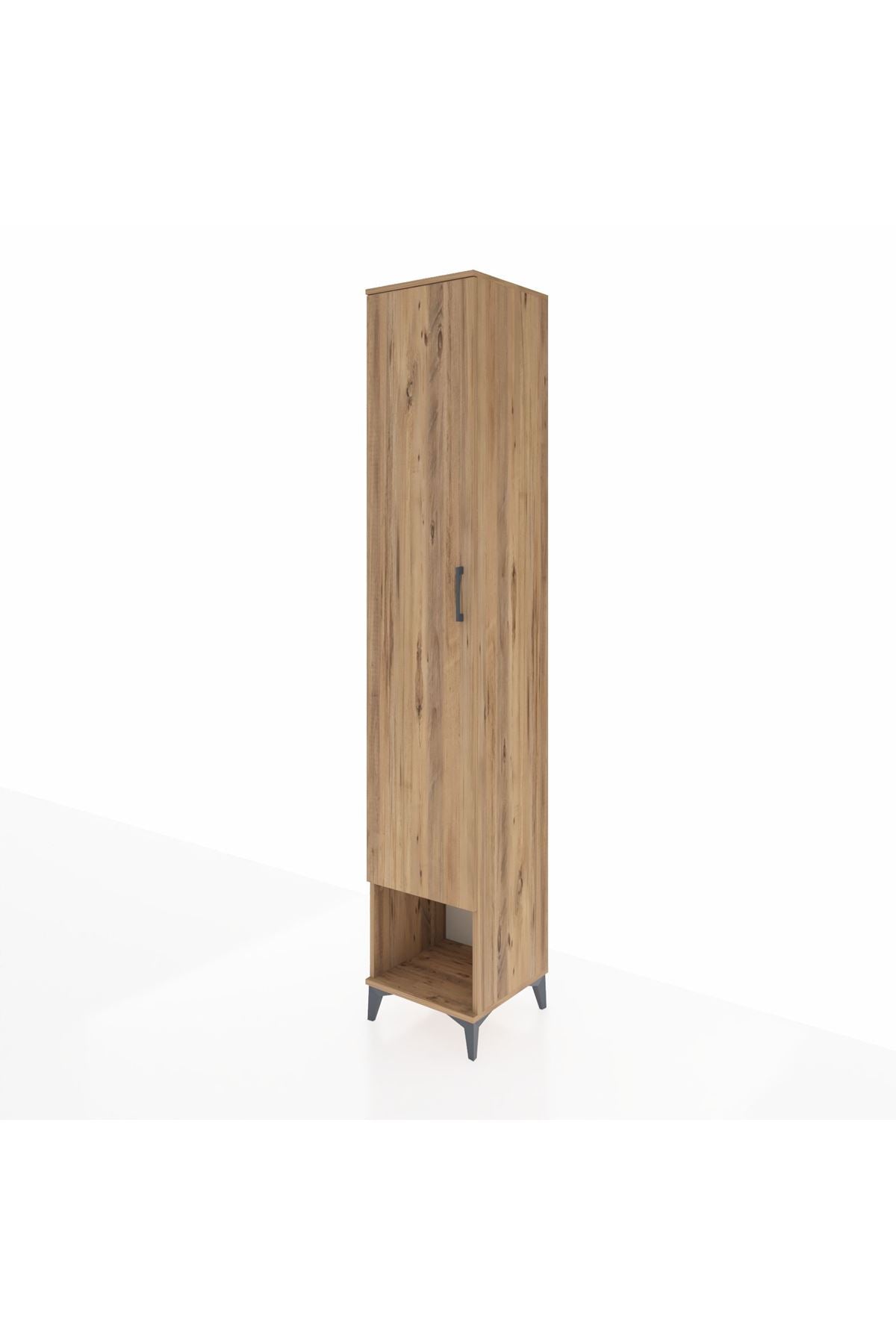 Hyperion Dolap 4 Raflı Tek Kapaklı Tek Askılı 44x44x243 Çam-Çam