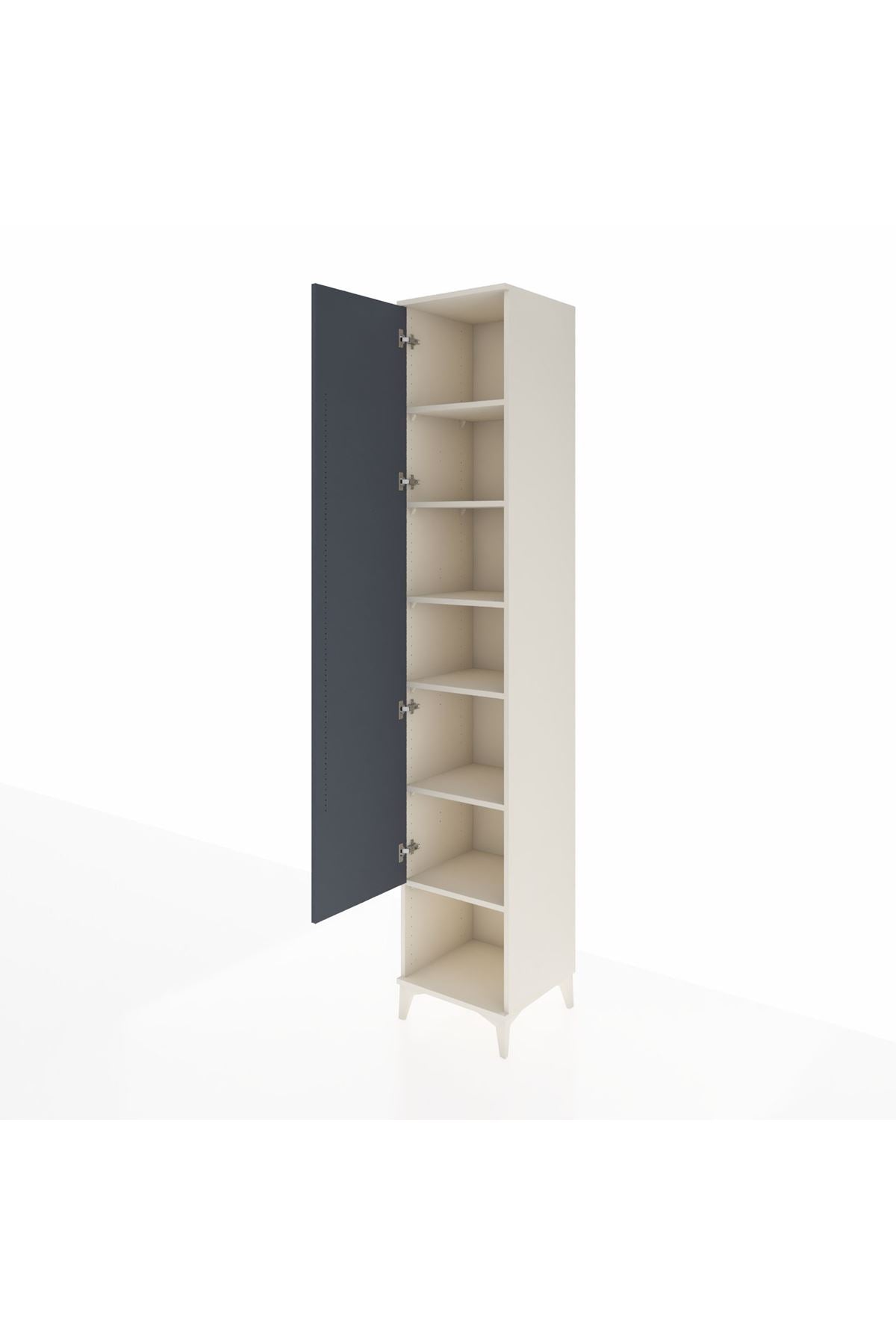 Hyperion Dolap 6 Raflı Tek Kapaklı 44x44x243 Aytaşı-Antrasit